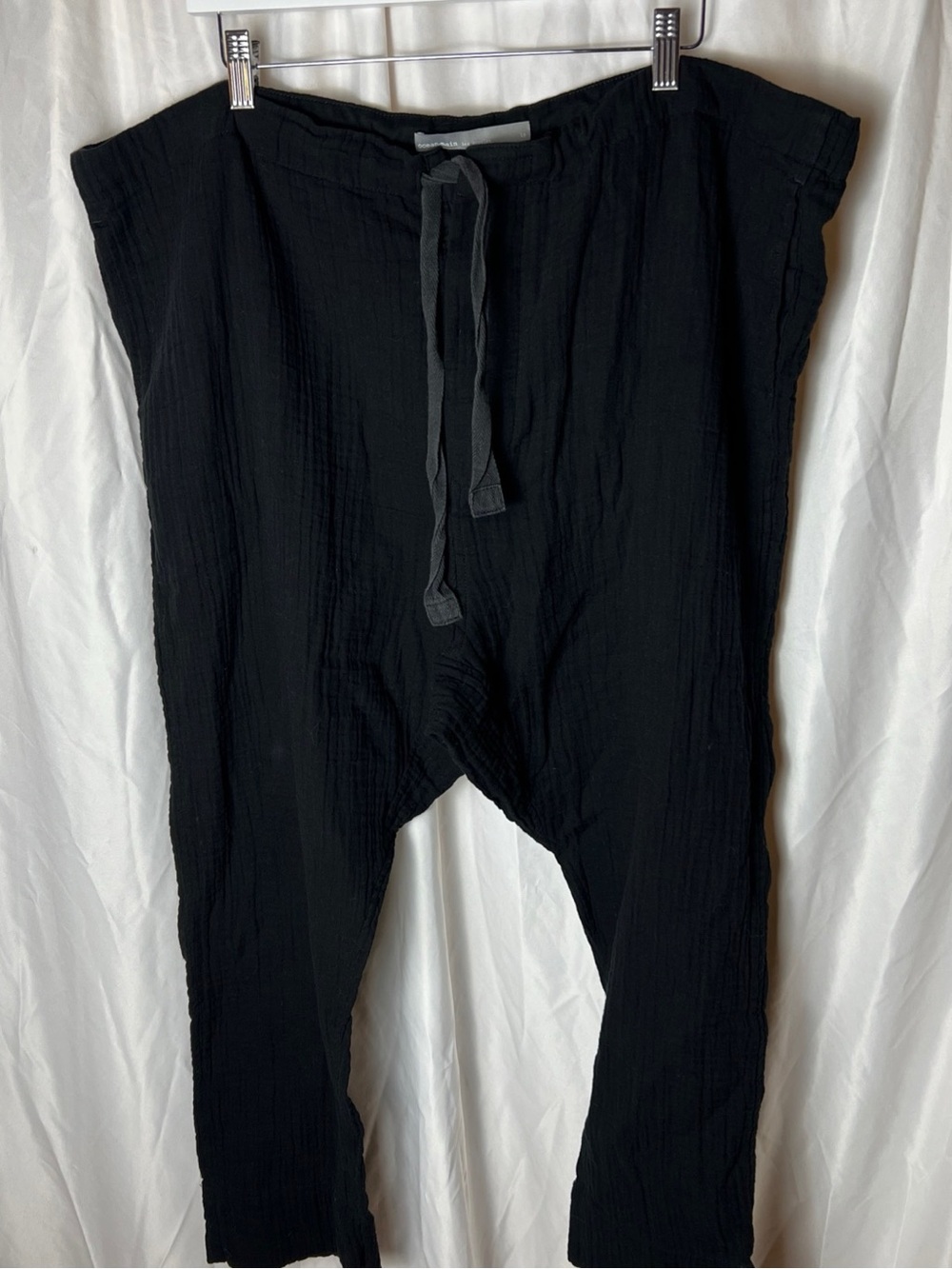 Ocean Main linen harem pants with drawstring and buttons